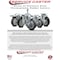 Service Caster 3.5'' SS Thermoplastic Rubber Swivel 1-1/4'' Expanding Stem Caster Total Lock Brake SCC-SSEXTTL20S3514-TPRB-114 - alternate 3